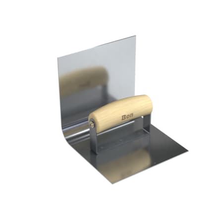 Bon Tool Base Tool, Stainless Steel 6" X 6", 1" Radius 6" Lip Wood Handle 12-474